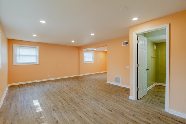 empty room featuring light wood-type flooring