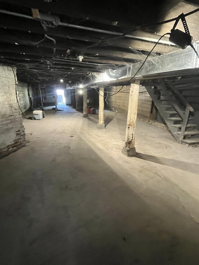 view of basement