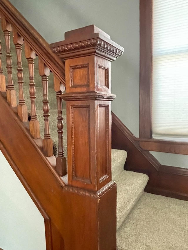 stairway with carpet