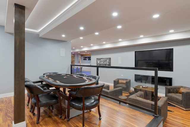 dining area featuring hardwood / wood-style floors