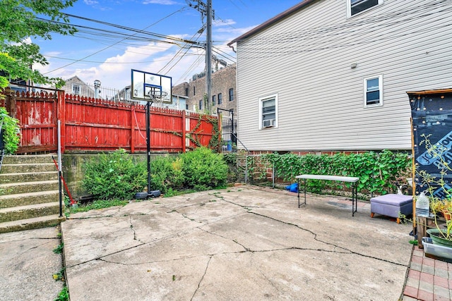 view of patio with fence