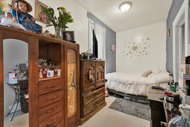 view of tiled bedroom