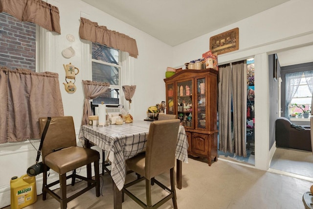 view of dining area