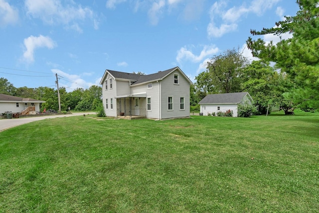 exterior space featuring a lawn