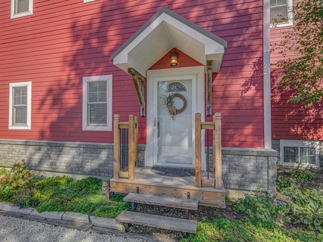 view of doorway to property