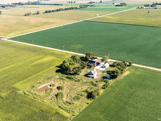 bird's eye view with a rural view