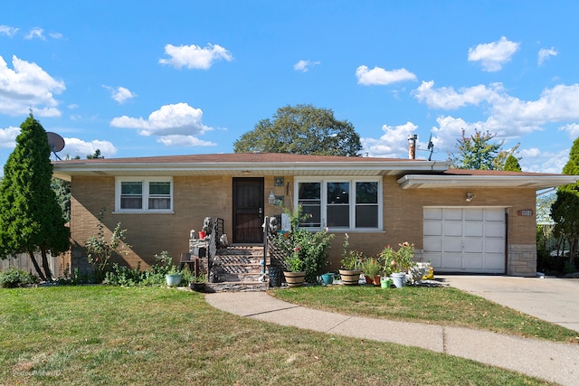 ranch-style home featuring a garage