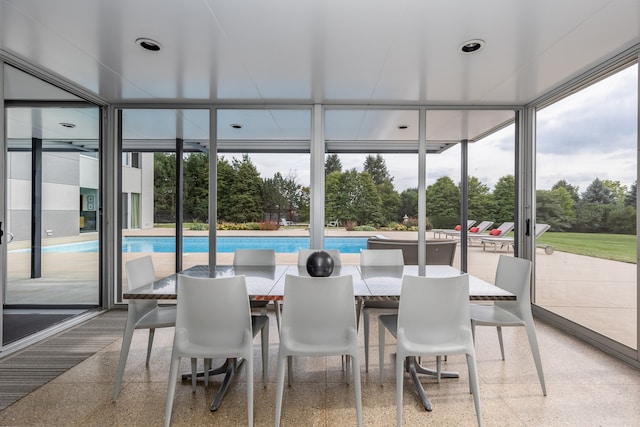 view of sunroom