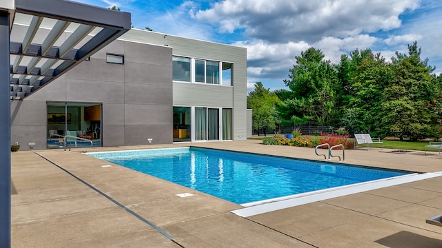 view of pool with a patio