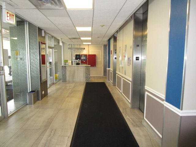 6730 S S Shore Dr Unit 1001, Chicago, IL 60649 - hall with a decorative wall