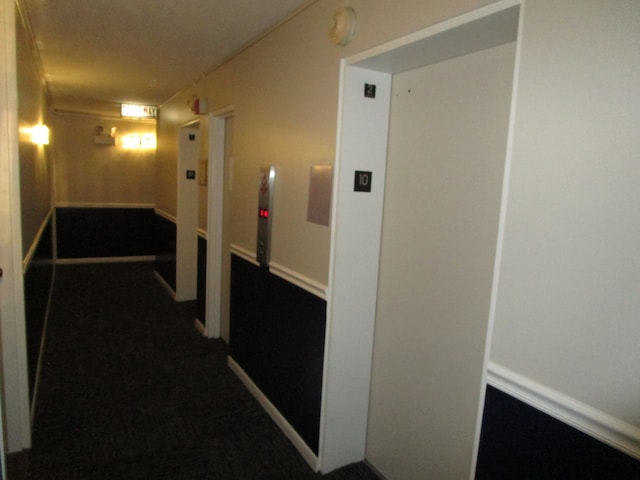 hall featuring elevator