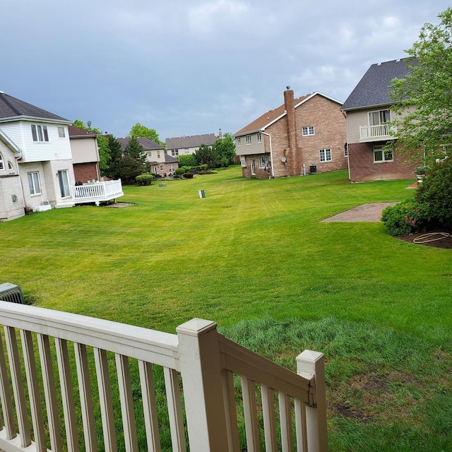 view of yard with a residential view