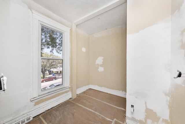 interior space with concrete floors