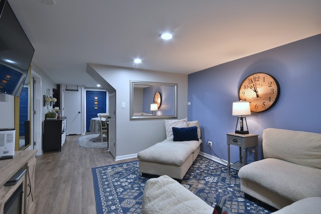 living room featuring hardwood / wood-style floors