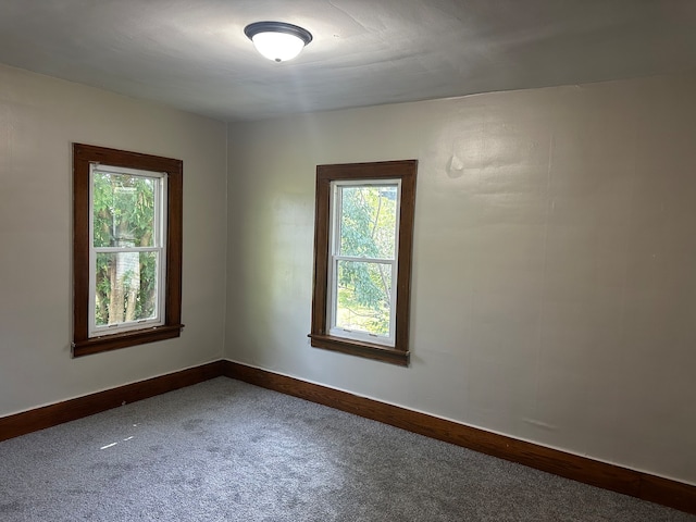 view of carpeted empty room