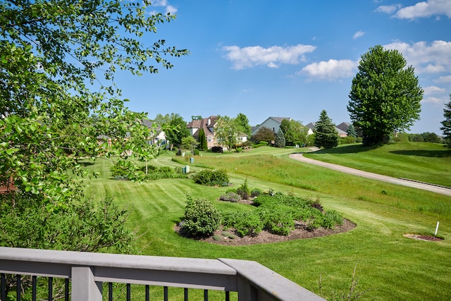 view of community featuring a lawn