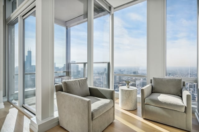 view of sunroom