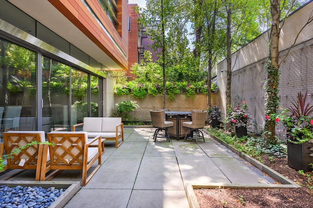 view of patio / terrace featuring outdoor lounge area