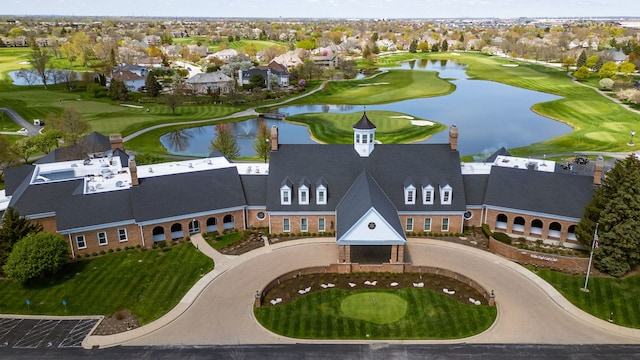 3944 Paradise Canyon Ct, Naperville, IL 60564 - drone / aerial view with a residential view, a water view, and golf course view
