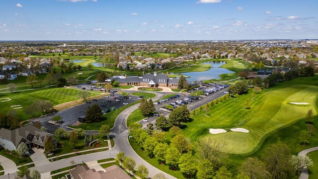 3944 Paradise Canyon Ct, Naperville, IL 60564 - drone / aerial view with a water view, golf course view, and a residential view