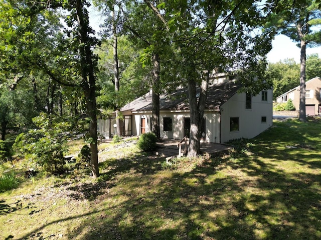 exterior space with a front lawn