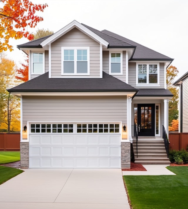 view of front of home featuring a garage