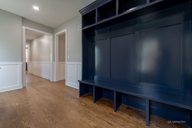 mudroom featuring hardwood / wood-style floors