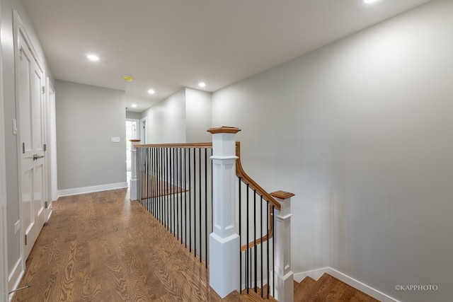 hallway featuring hardwood / wood-style floors