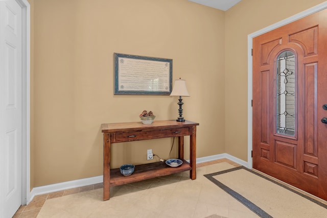 view of tiled entryway