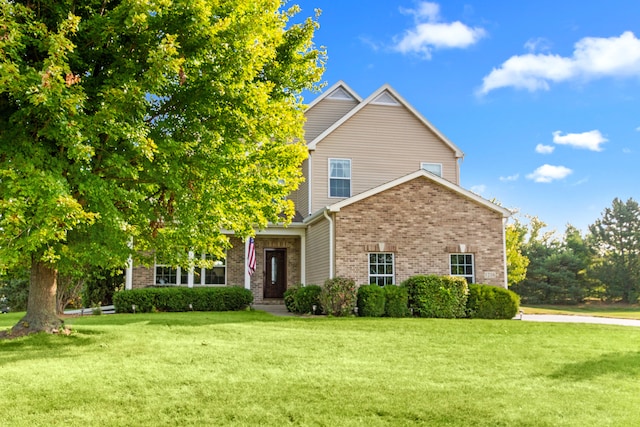 view of front of house with a front yard