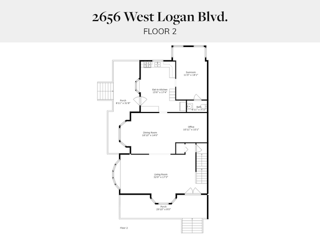 2656 W Logan Blvd, Chicago, IL 60647 - view of home floor plan