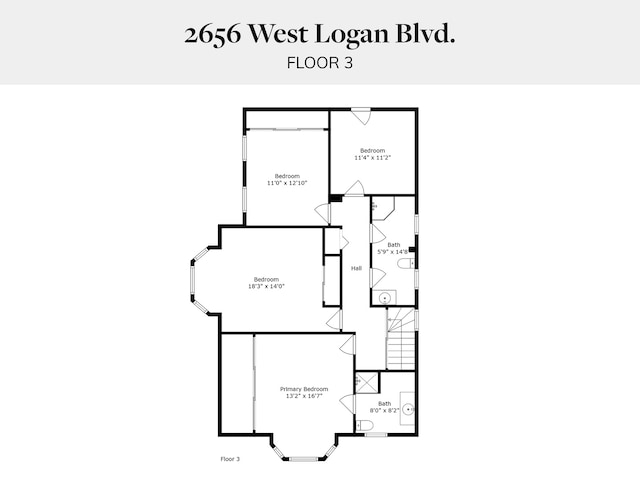 2656 W Logan Blvd, Chicago, IL 60647 - view of room layout