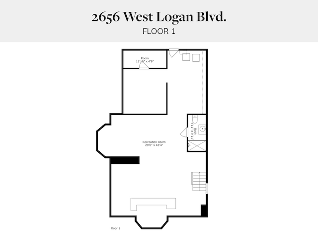 2656 W Logan Blvd, Chicago, IL 60647 - view of property floor plan