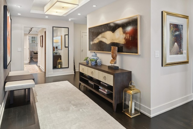 1040 N Lake Shore Dr Unit 9A, Chicago, IL 60611 - corridor featuring dark wood-type flooring, recessed lighting, and baseboards