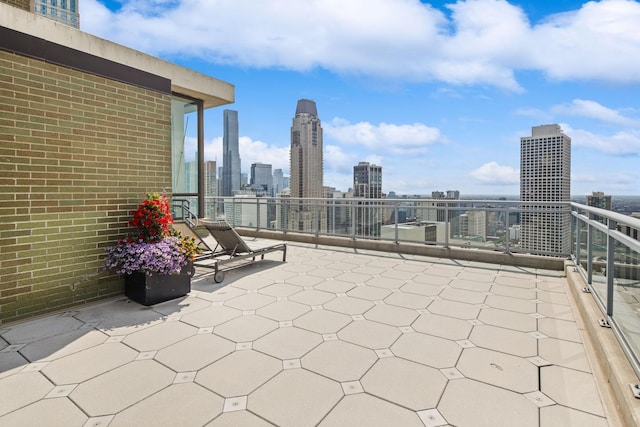 1040 N Lake Shore Dr Unit 9A, Chicago, IL 60611 - view of patio featuring a skyline view and a balcony