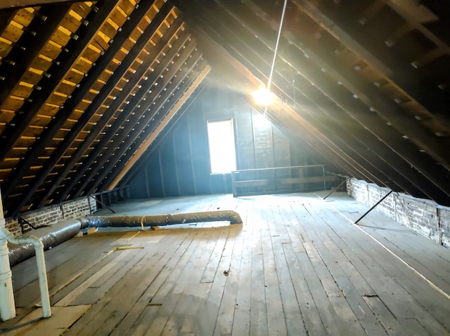 view of attic