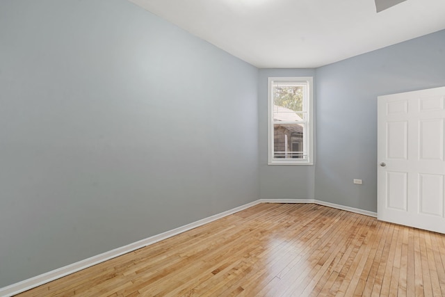 unfurnished room featuring light hardwood / wood-style flooring