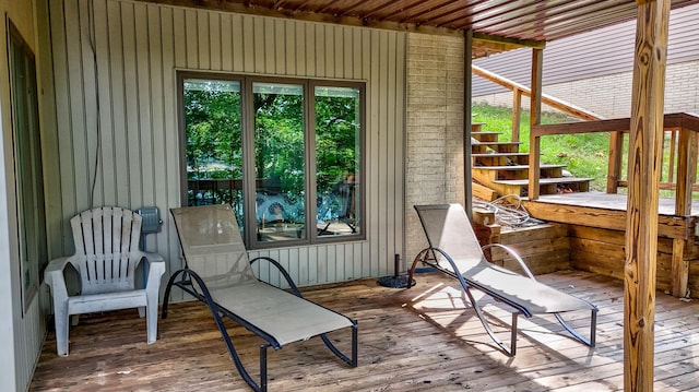 view of sunroom