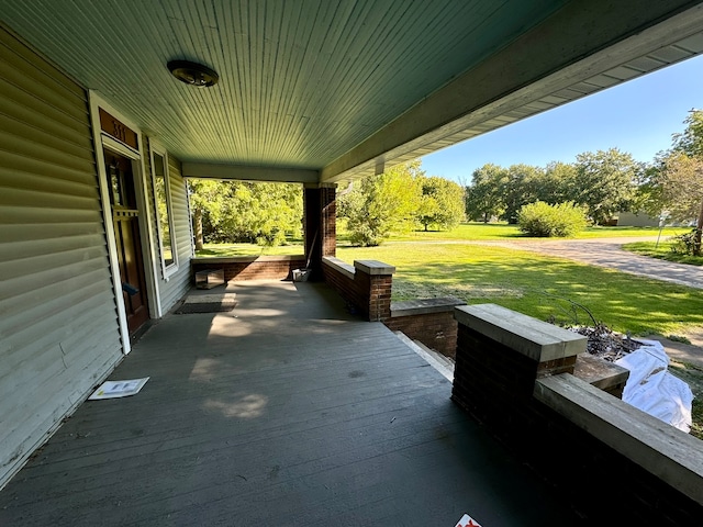 exterior space with covered porch