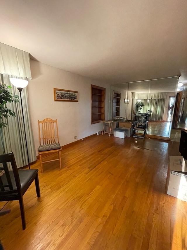 living room featuring hardwood / wood-style floors