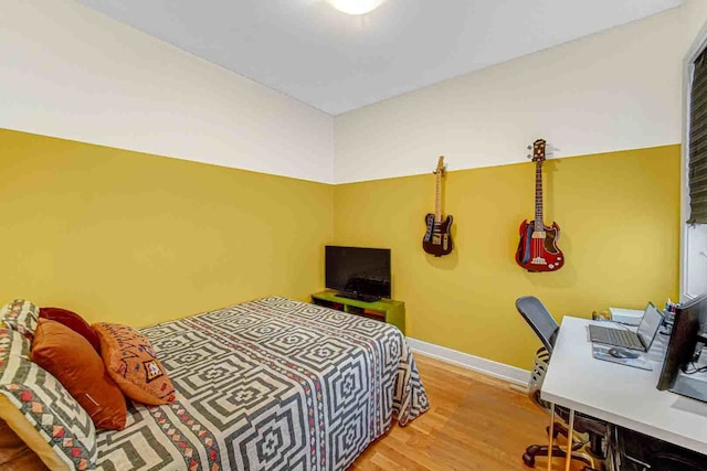 bedroom featuring light hardwood / wood-style floors