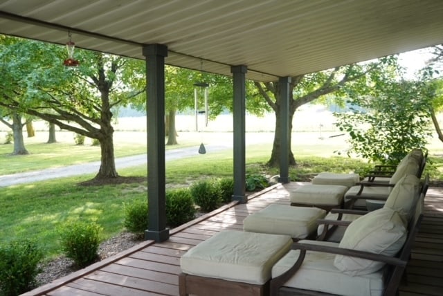 exterior space featuring a deck