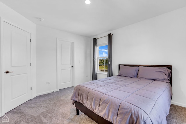 view of carpeted bedroom