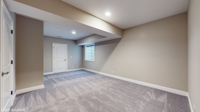 interior space featuring carpet floors