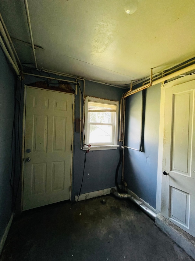 foyer with concrete flooring