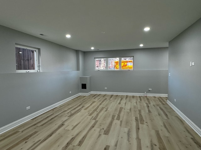 interior space featuring light wood-type flooring