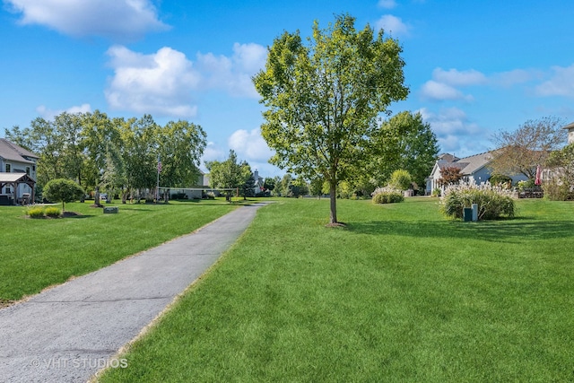 surrounding community featuring a yard