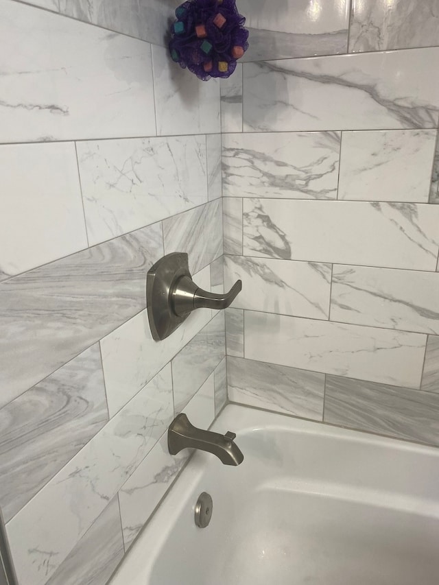 interior details with independent shower and bath