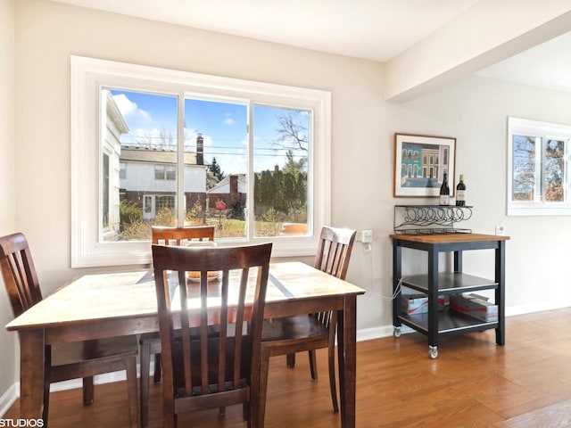 dining room featuring hardwood / wood-style floors