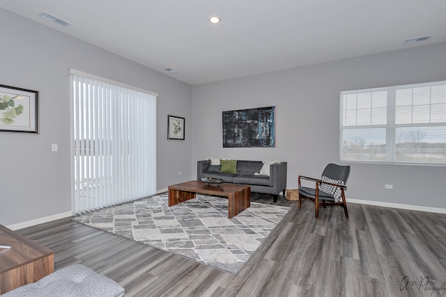 interior space with wood-type flooring